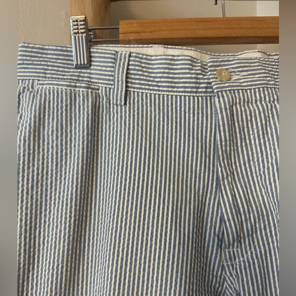 Polo Ralph Lauren Suffield Pant Seersucker 35/32 Blue White - Picture 3 of 10